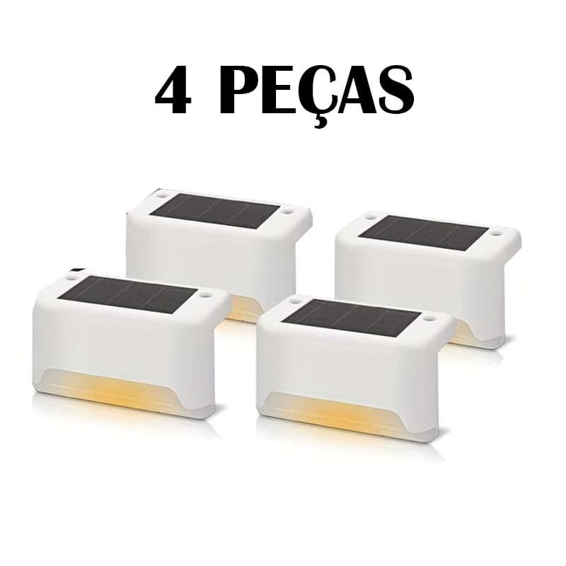Kit Iluminação Solar Deck Escadas Muro Corrimão [Instalação Fácil]